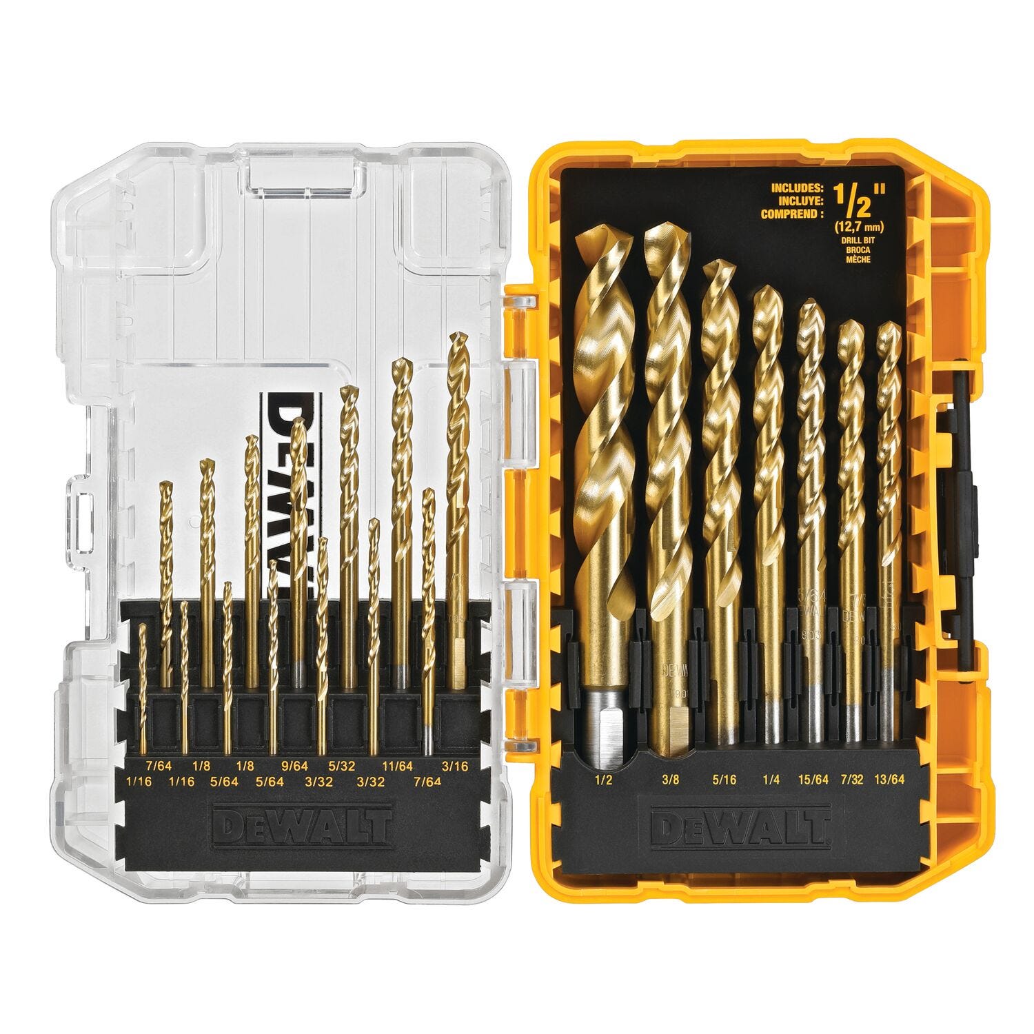 【NY④】　DWEフルセット DEWALT DW1342 21-Piece Titanium Nitride Coating Speed Tip Drill