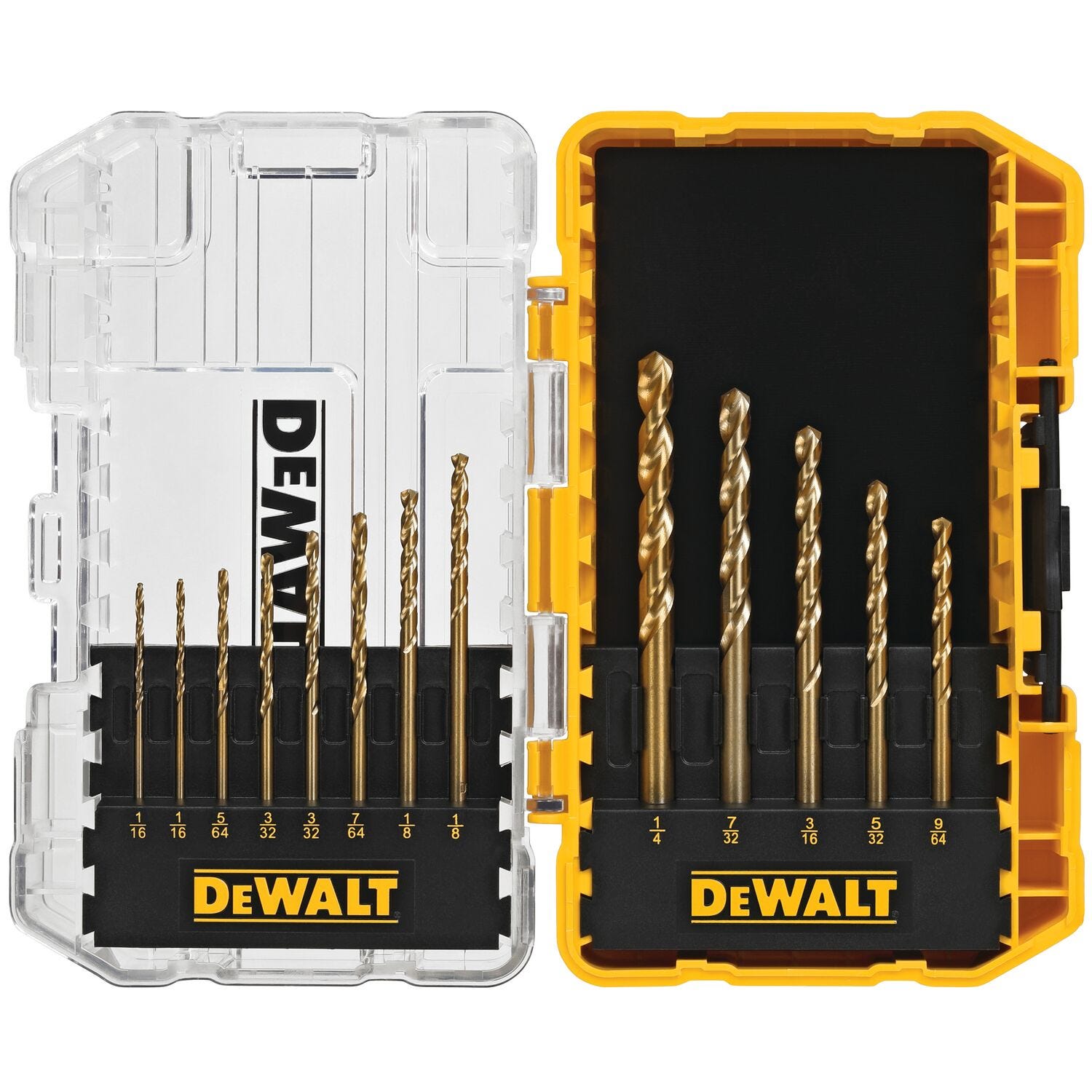 DeWalt DW1363 13 Piece Titanium Nitride Coating Drill Bit Set