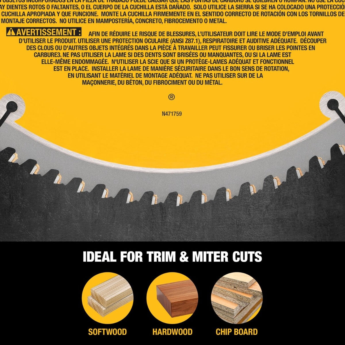 DeWalt DW3128P5 Construction 12-Inch Saw Blades, 32-Tooth and 80-Tooth