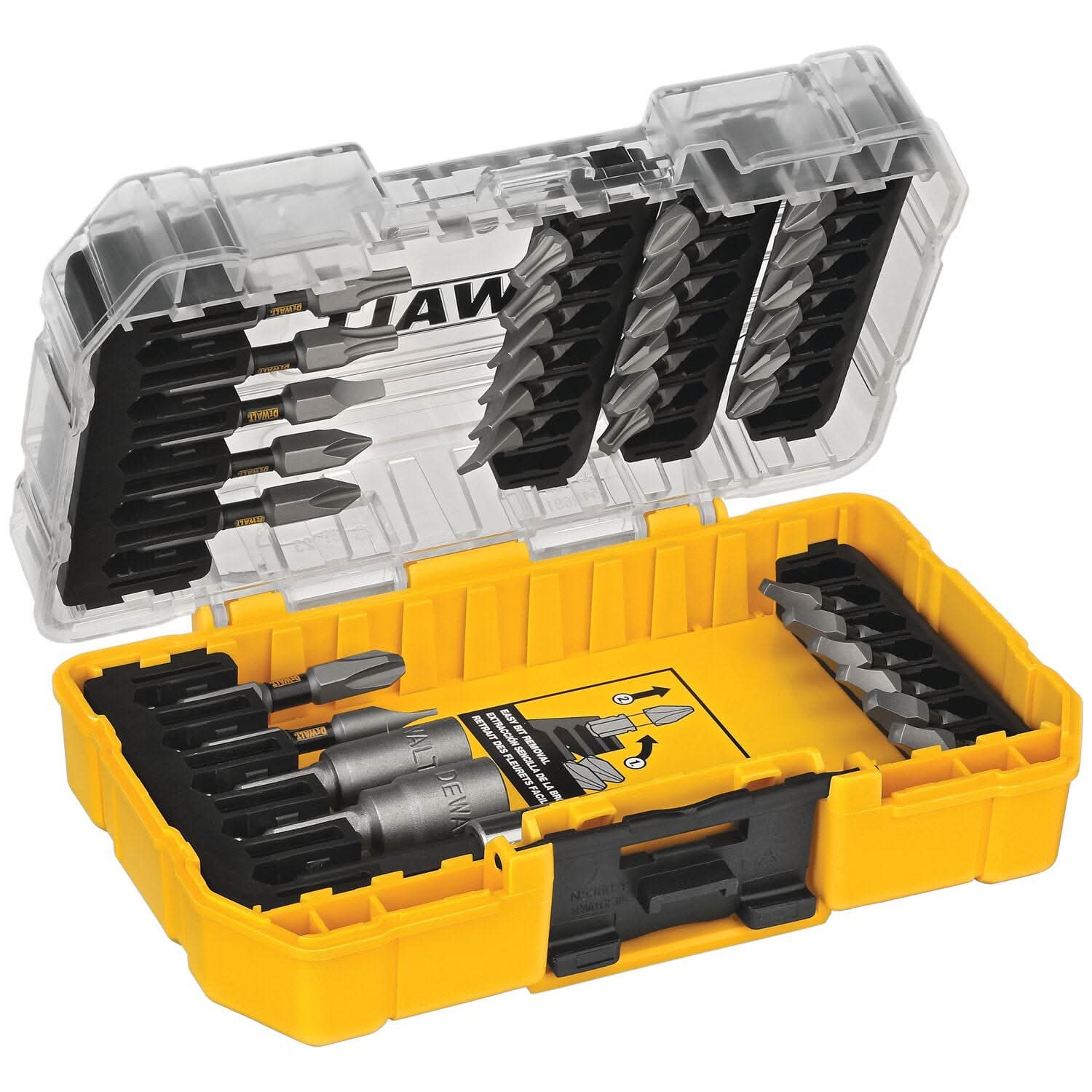 DeWalt DWA35SET 35 Pc. Tough Grip Screwdriving Bit Set With Toughcase + System