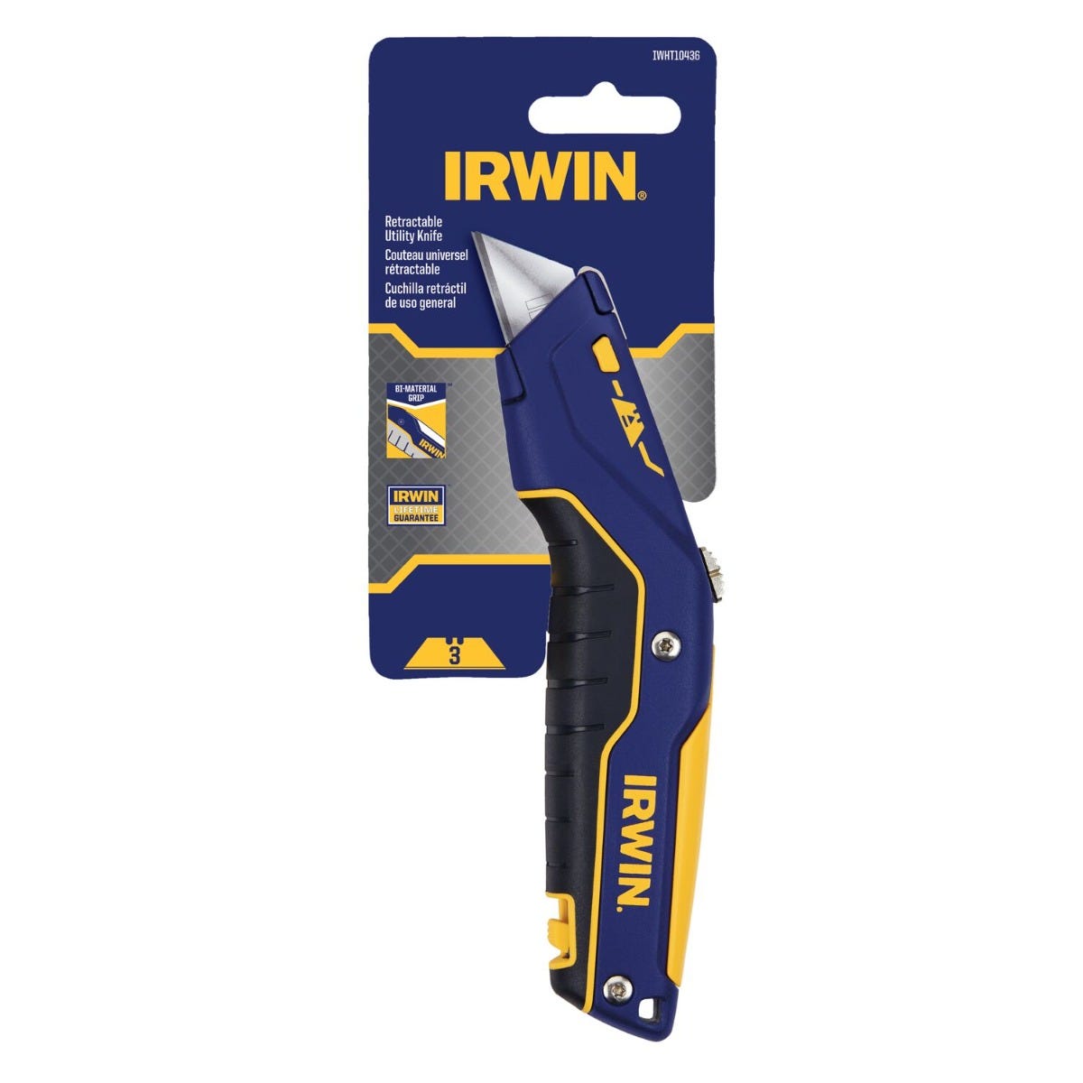 Irwin IWHT10436 3/4 in. Retractable Utility Knife w/ On-Tool Storage
