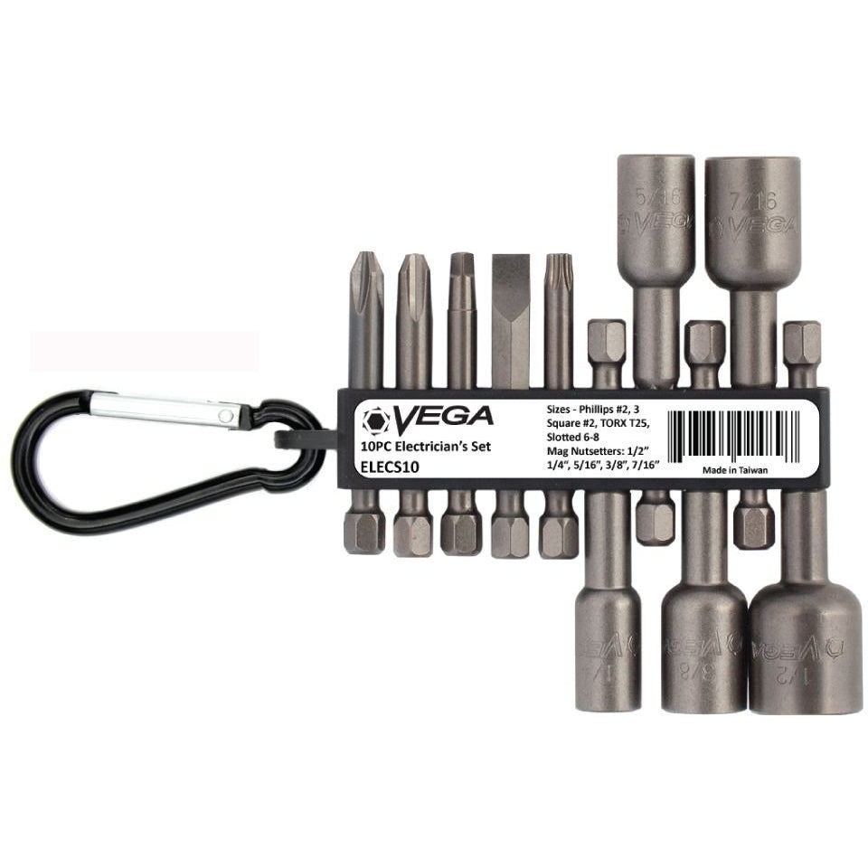 Vega ELECS10 10pc Electrician's Set