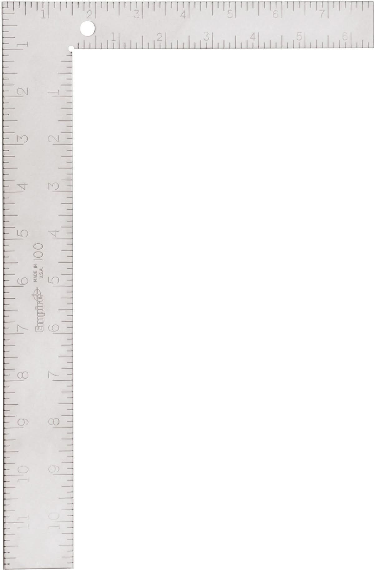 Empire 100IM 8 -inch x 12 -inch Steel Carpenter Square - SAE/Metric
