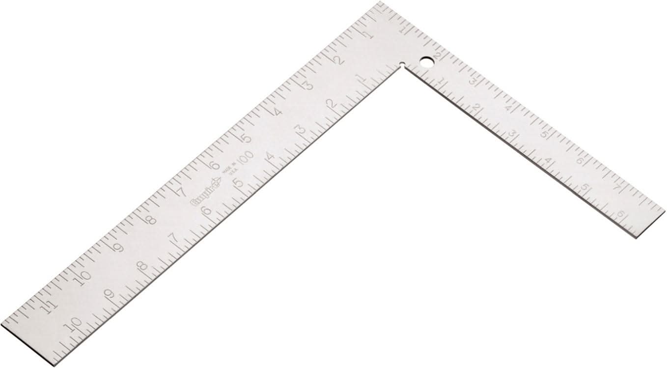 Empire 100IM 8 -inch x 12 -inch Steel Carpenter Square - SAE/Metric