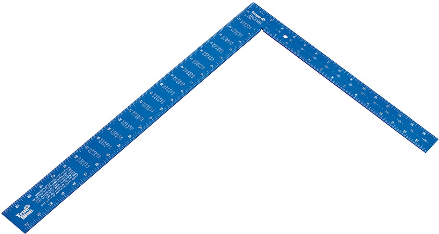 Empire 1190 16-in. x 24-in. True Blue Laser Etched Framing Square