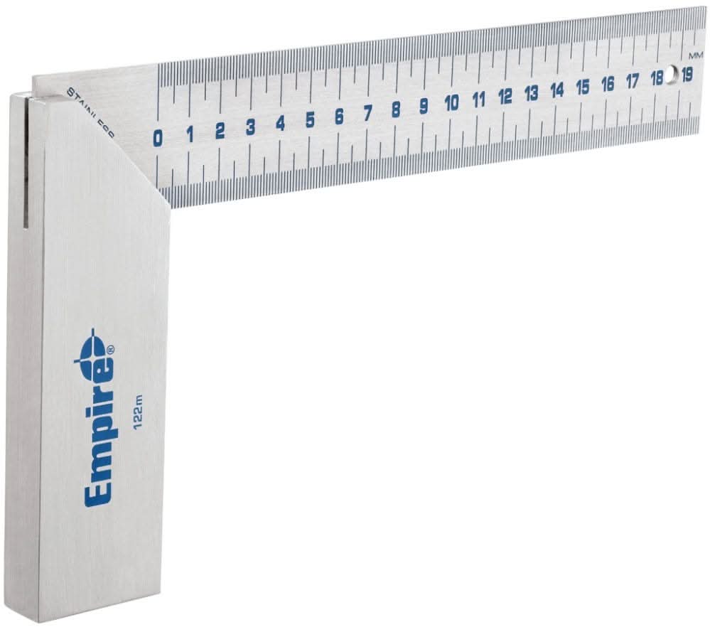 Empire 122M Heavy Duty True Blue Try Square, 20-cm