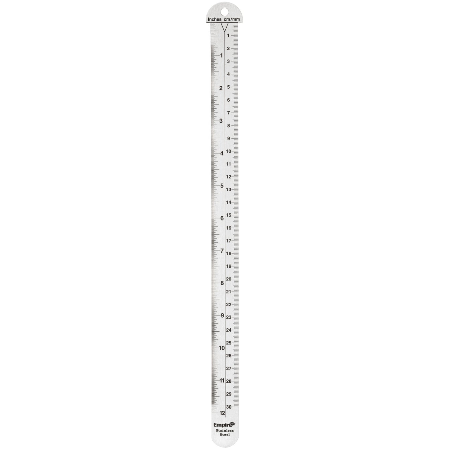 Empire 27308 12-in. Hook Ruler (32nds, mm, cm)