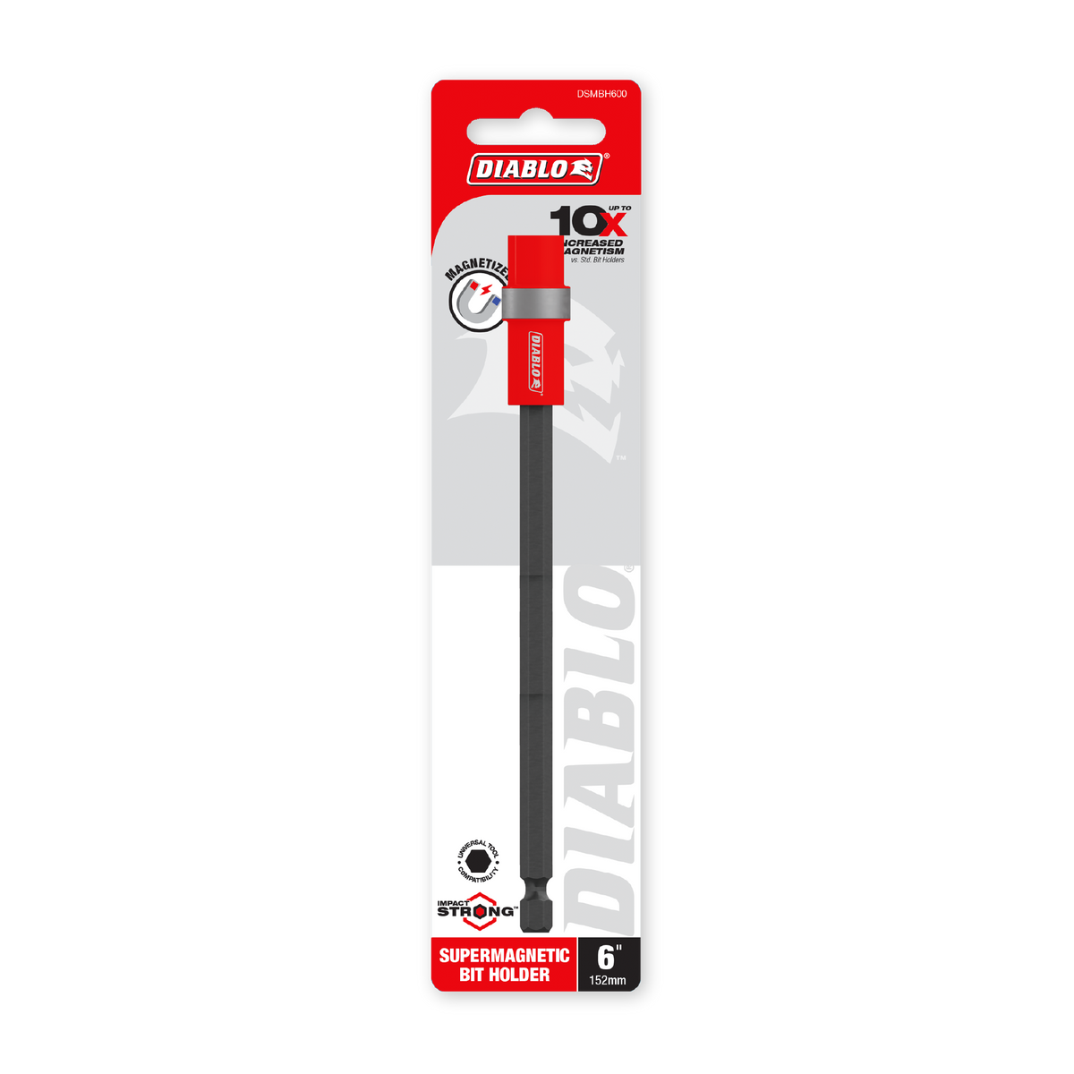 Diablo 6 in. Super Magnetic Bit Holder (DSMBH600) in retail packaging