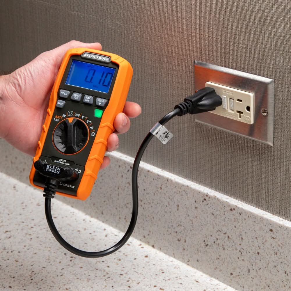 Klein Dmm Klein Tools ET270 Digital Multi-Tester DMM with Receptacle Tester ...