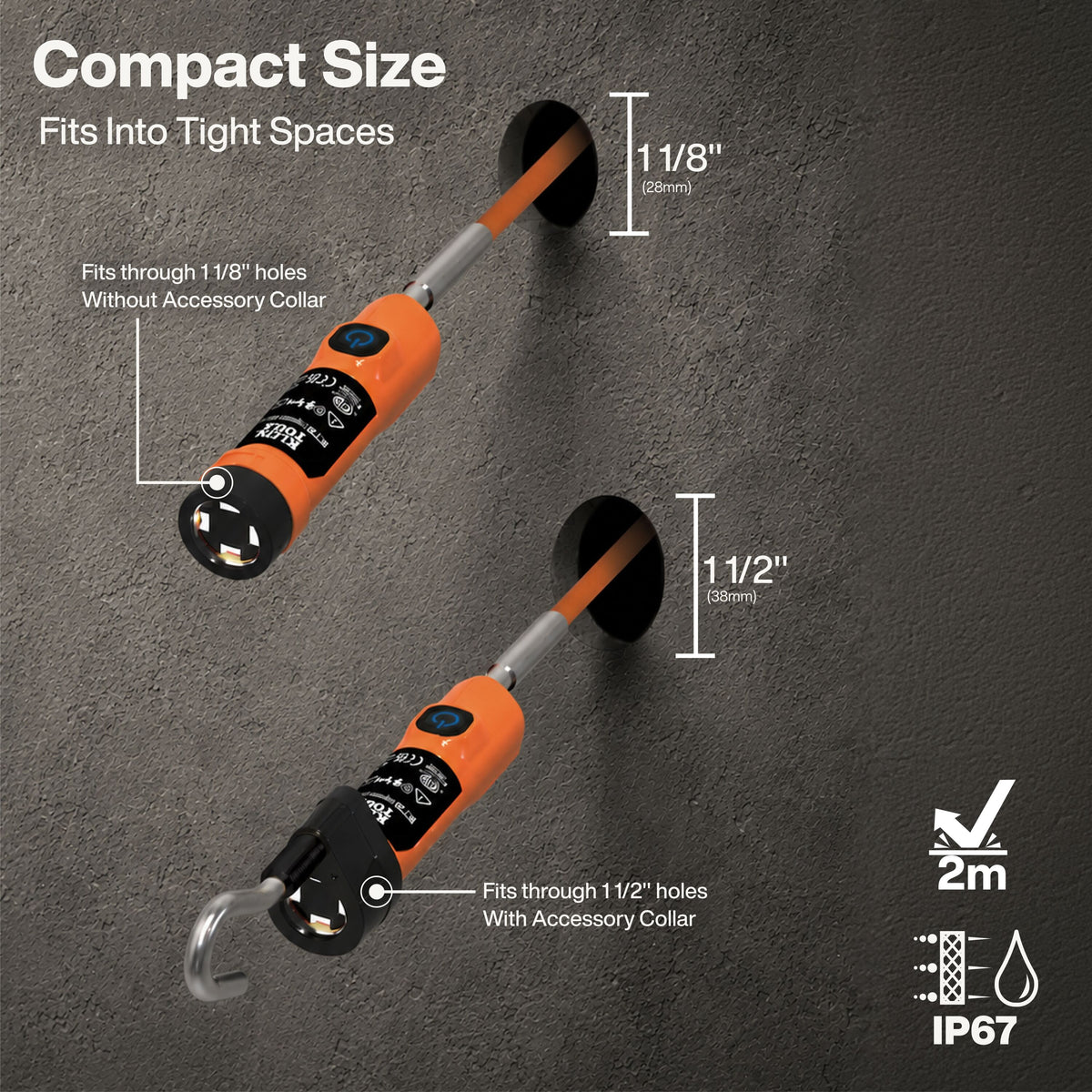 Klein Tools Compact Wireless Inspection Camera (ET30) Wi-Fi connection to a smartphone app