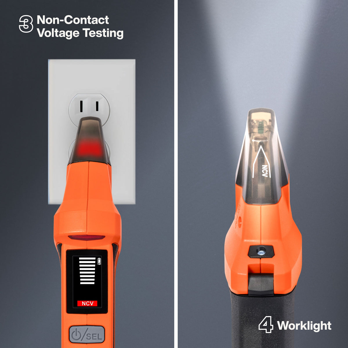 Klein Tools 4-in-1 Digital Circuit Breaker Finder (ET350) Locate Mode identifying a single breaker