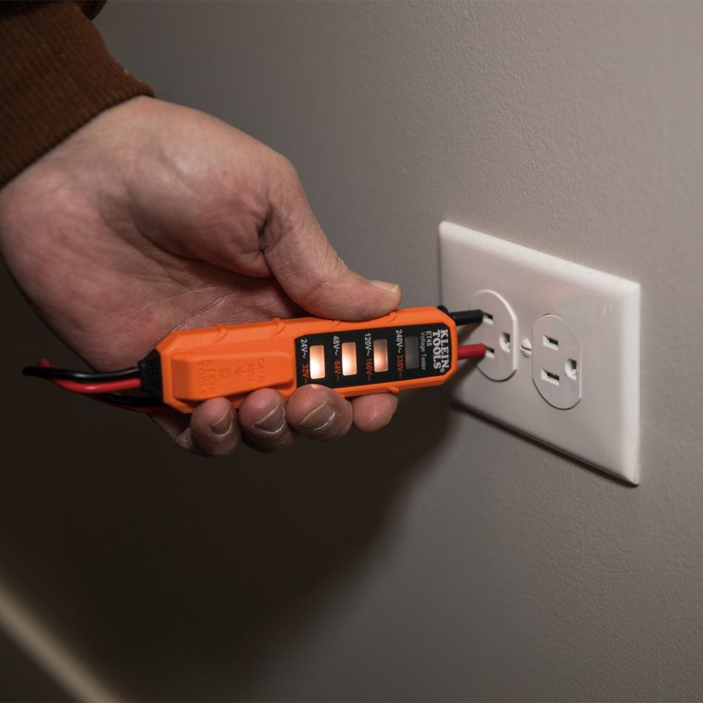 Klein NCVT3PKIT Dual Range NCVT and AC/DC Voltage Tester Electrical Test Kit