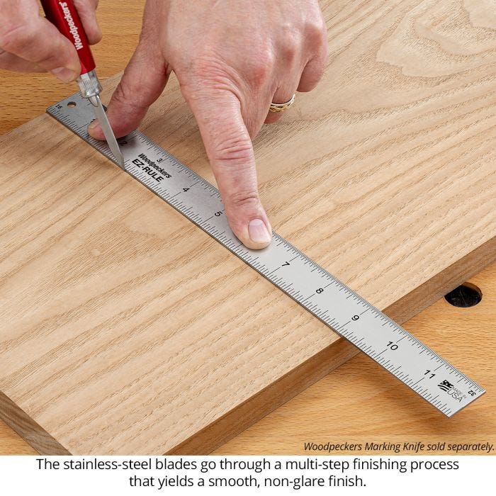 Woodpeckers EZ-32-SET EZ-RULE 4-Piece Set - 1/16 and 1/32 Graduations