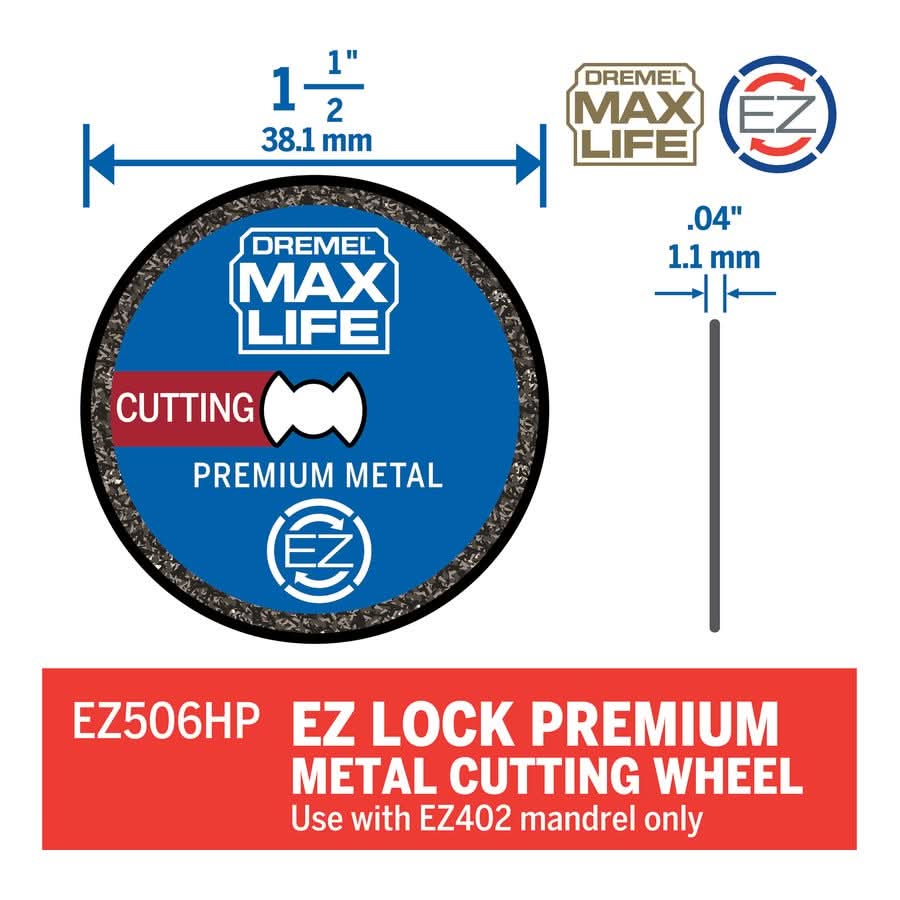 Dremel EZ506HP Max Life 1-1/2" Premium Metal Cutting Wheel