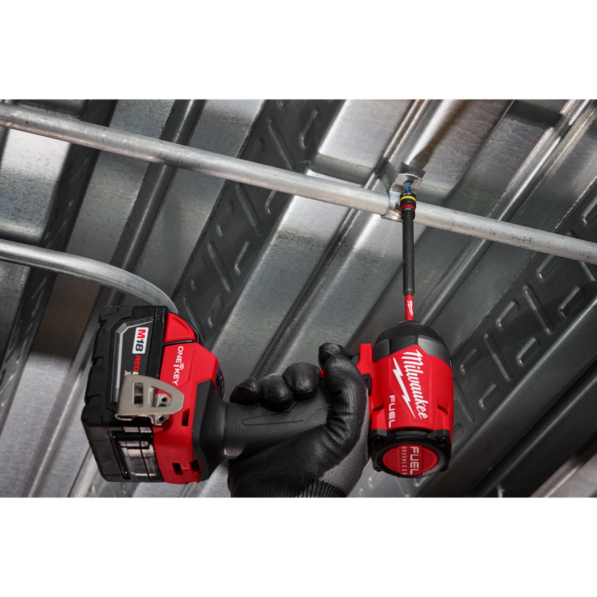 Milwaukee 49-66-4745 SHOCKWAVE Impact Duty 1/4-in. and 5/16-in. x 6-in. QUIK-CLEAR 2-in-1 Magnetic Nut Driver
