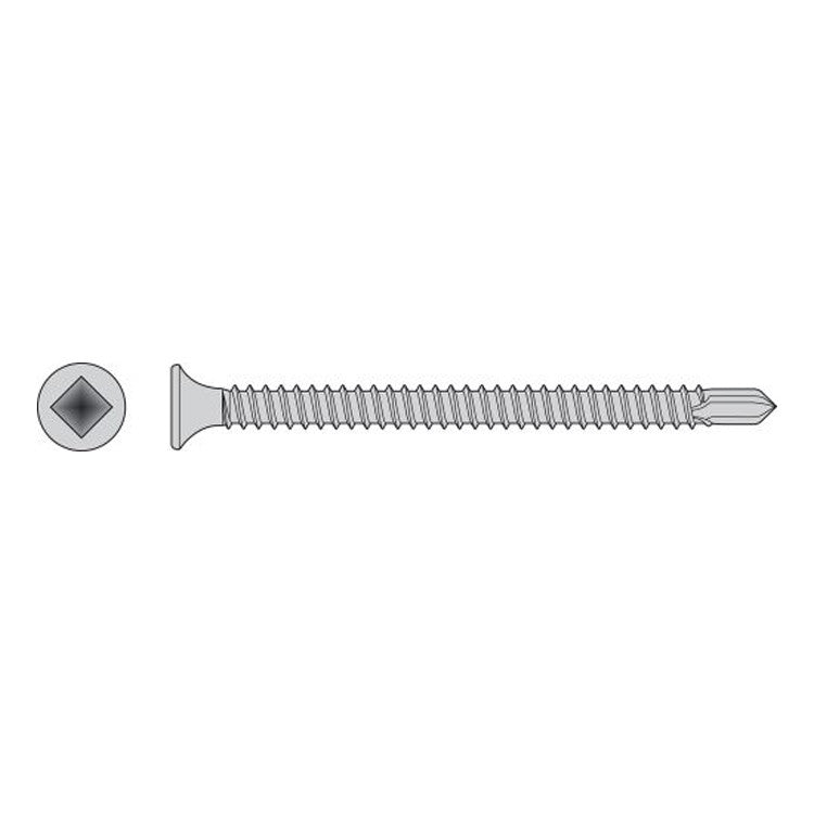 Simpson Strong-Tie F08T162BDC Self-Drilling Bugle-Head Screw,  #8 x 1-5/8-in. #2 Square Drive, Type 410, 100-Pack