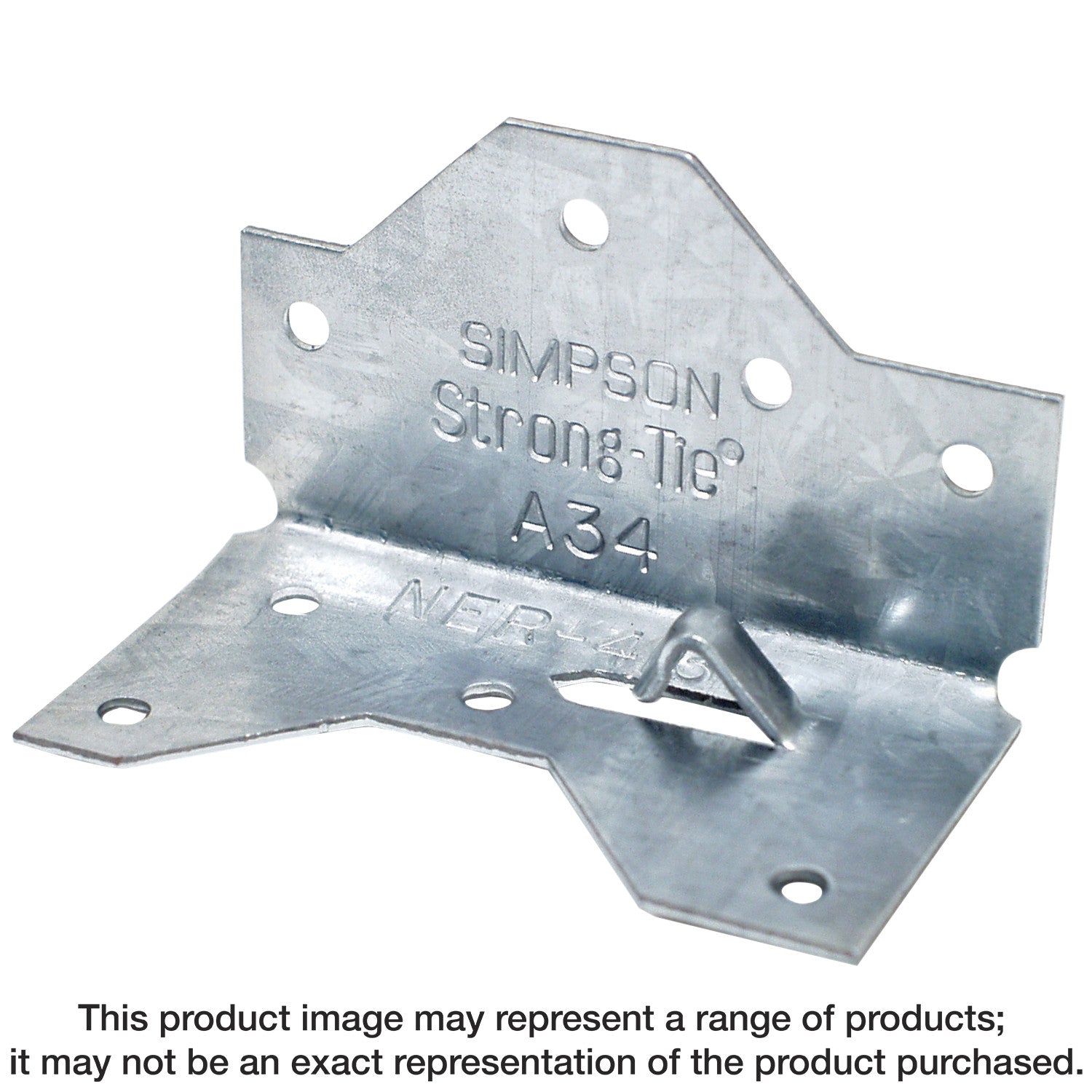 Simpson Strong-Tie A34 1-7/16-in. x 2-1/2in. Galvanized Framing Angle