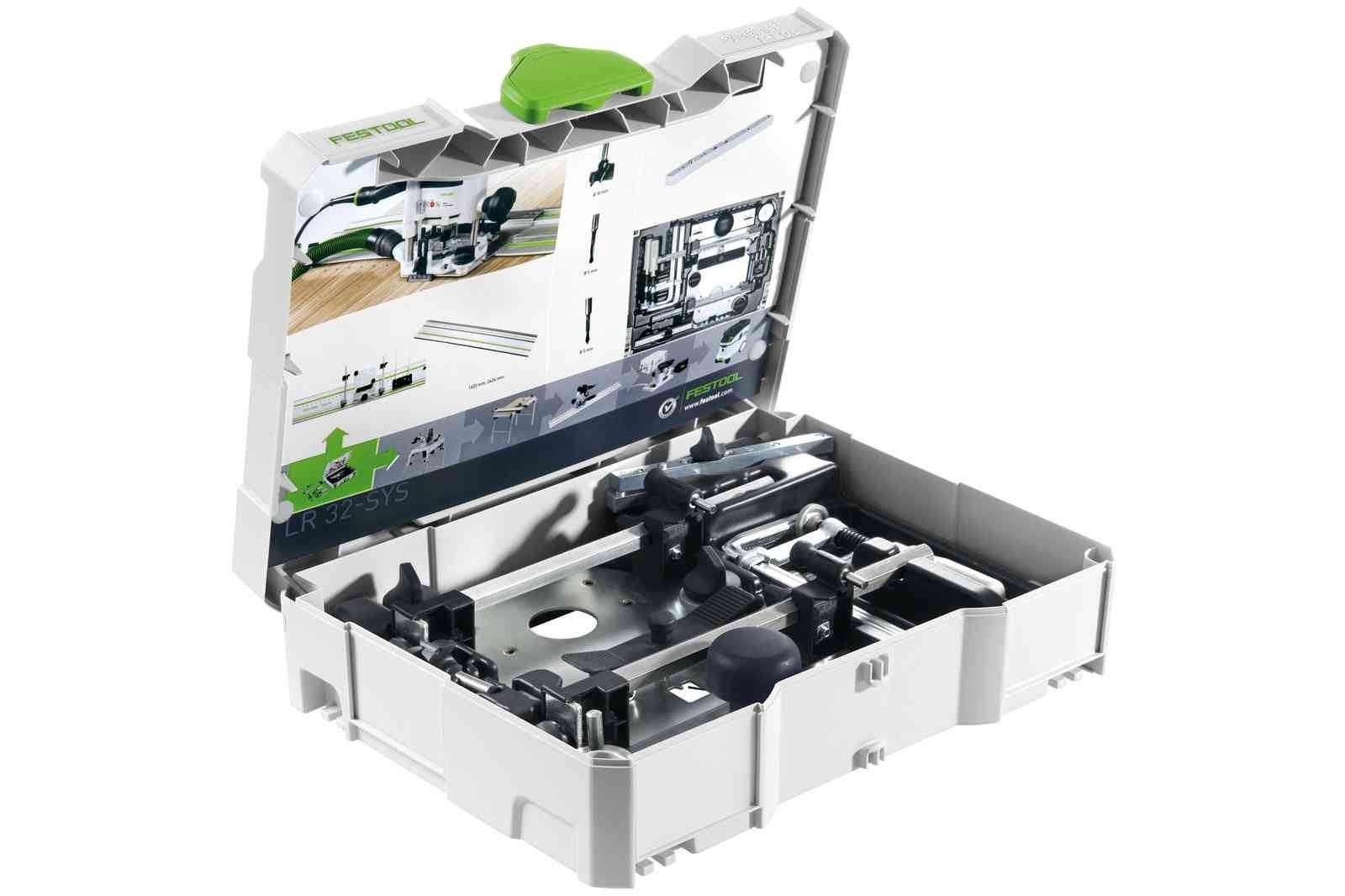 Festool 576799 LR 32 Hole Drilling Set for OF1010 & OF1400 Routers in Systainer3