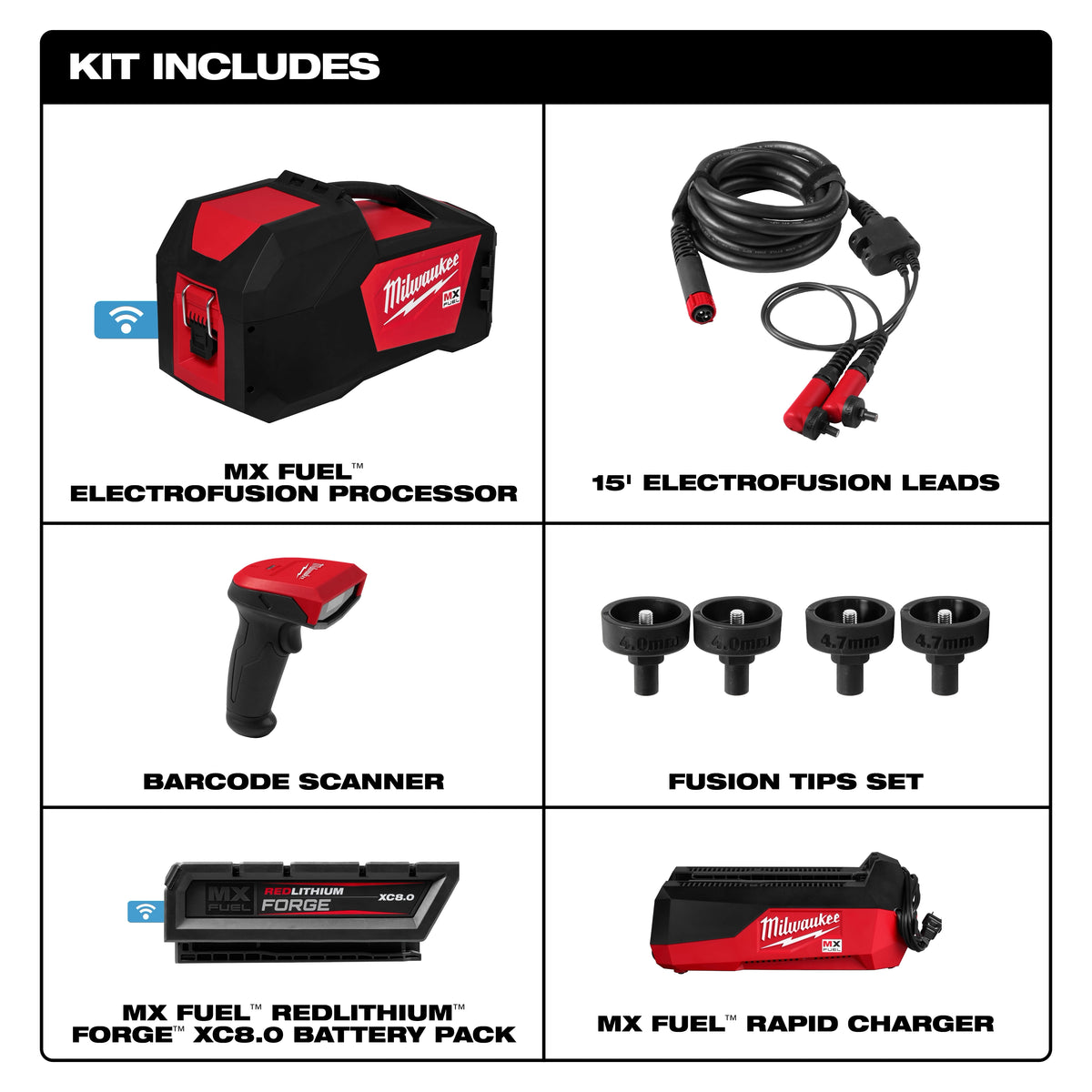 Milwaukee MXF545-XC MX FUEL Electrofusion Processor