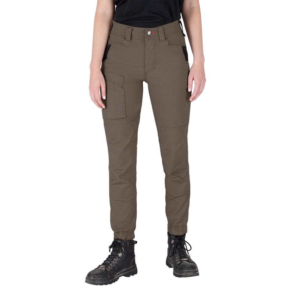Women's GRIDIRON Double Knee Jogger Pants - Brown