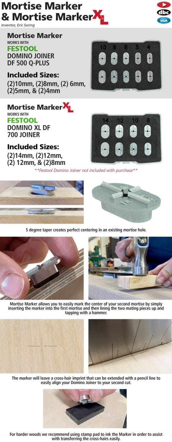 Fastcap Mortise Marker for Festool DOMINO DF 500