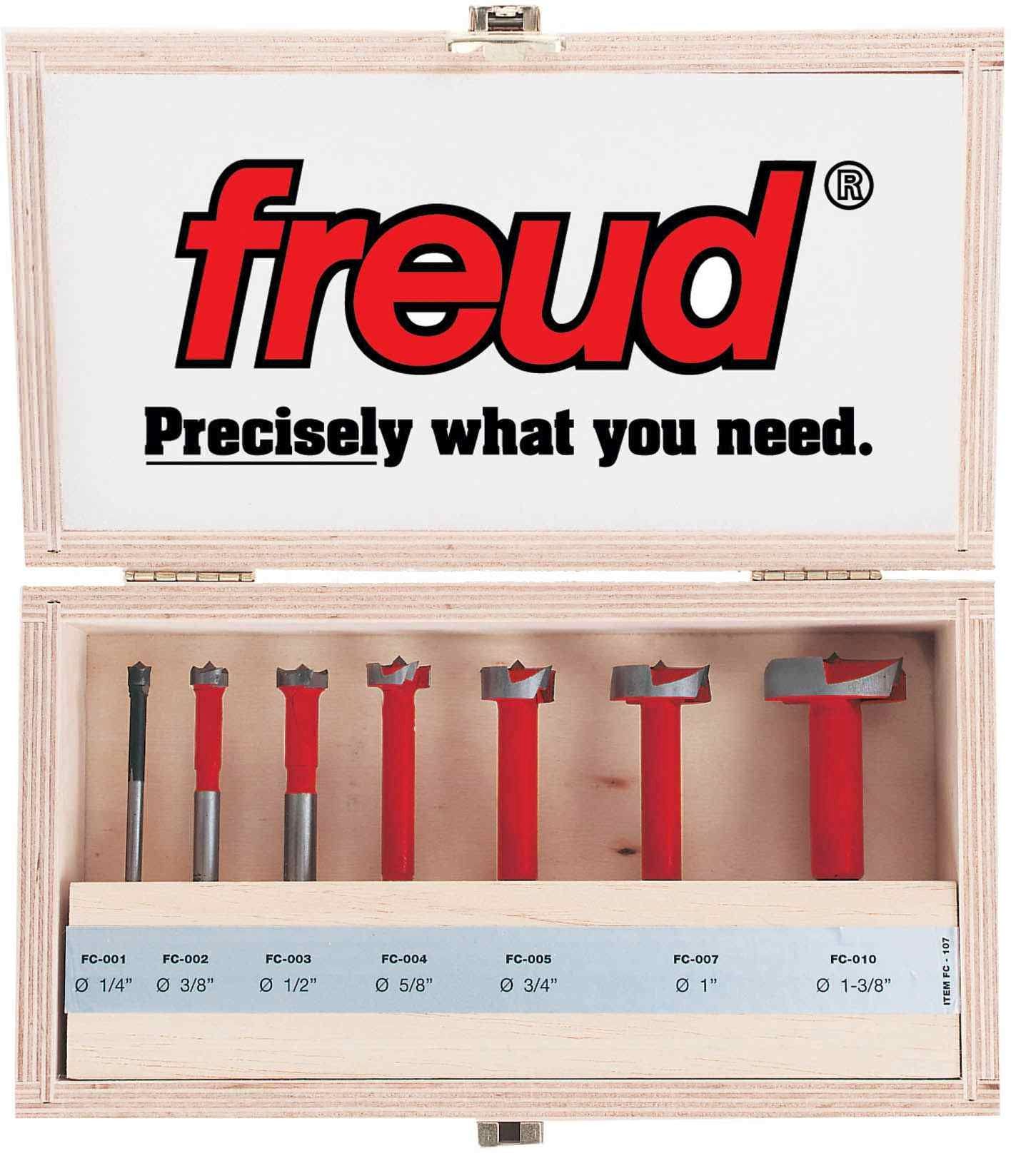 Freud FC-107 1/4-Inch to 1-3/8-Inch 7pc. Forstner Bit Set