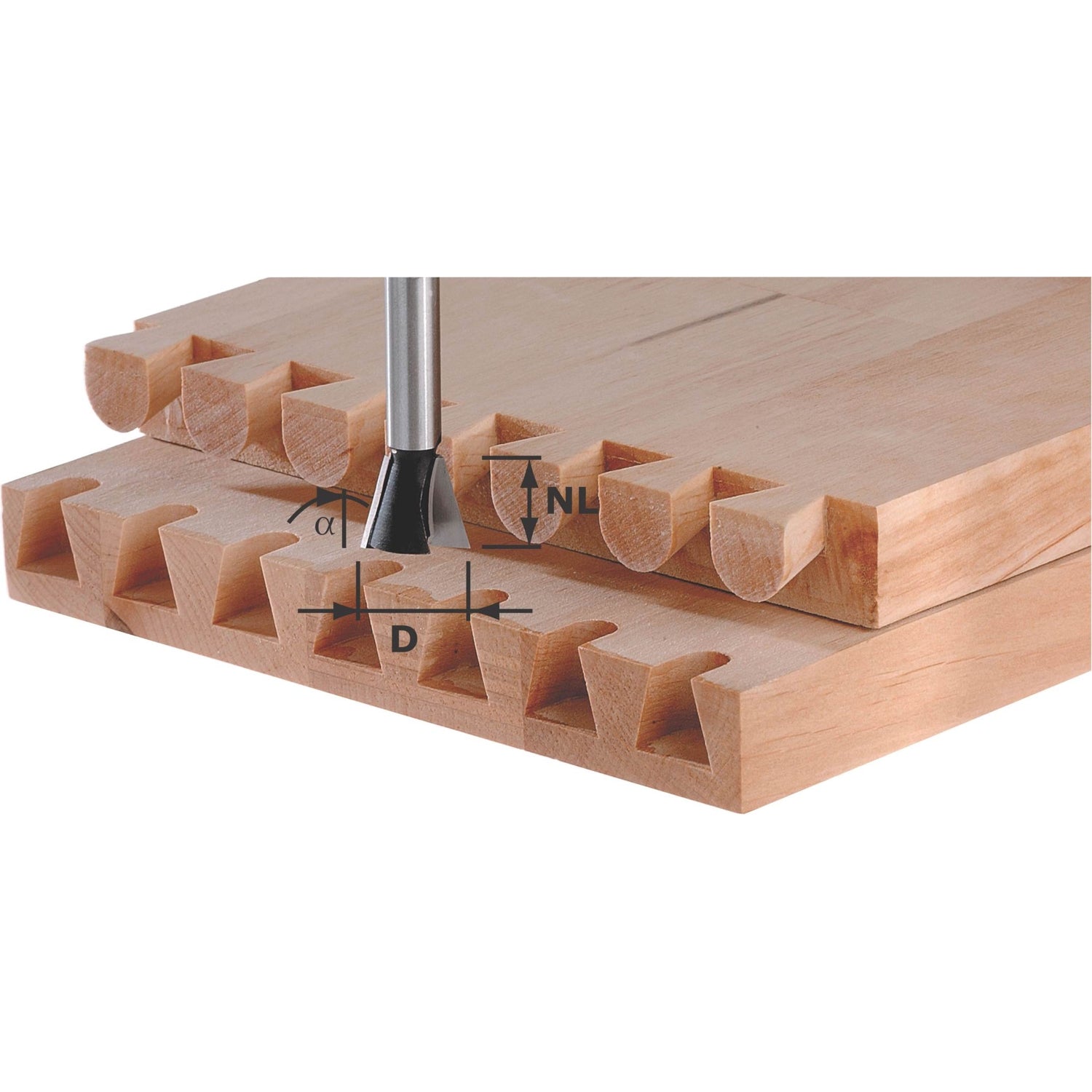 Festool 490992 Dovetail Router Bit, Carbide 14.3mm