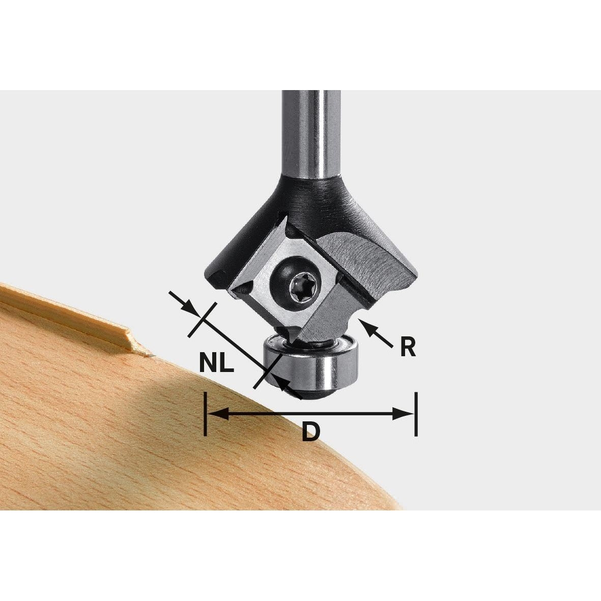 Festool 499811 Radius Router Bit for Edge Banding, 1mm Radius