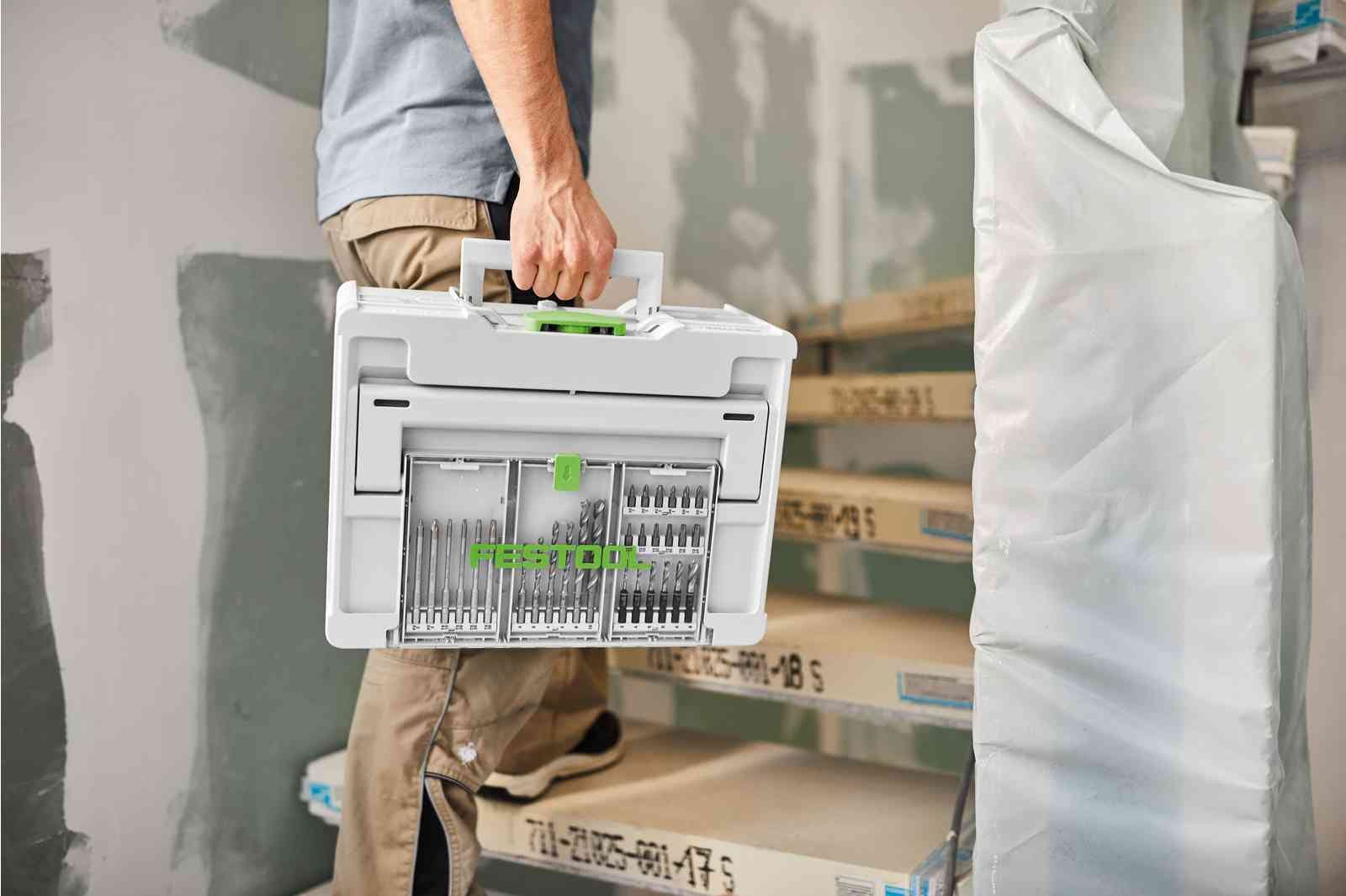 Festool 577779 18-Piece Drill and Driver Bit Cassette BKS SYS3 D3-8 K CE/W F