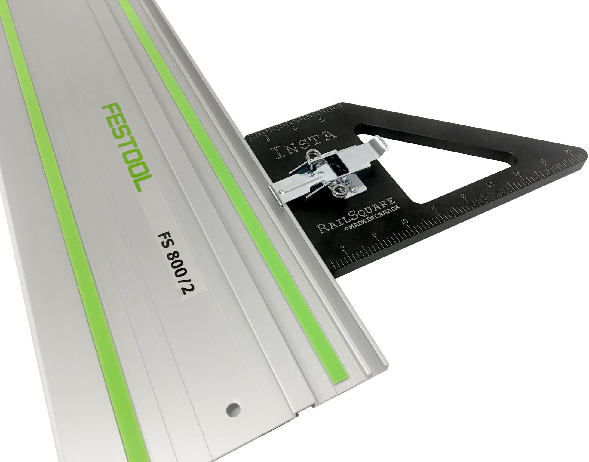 Insta-RailSquare Track Saw Square + Dog Set for Festool / Makita / Milwaukee Rails