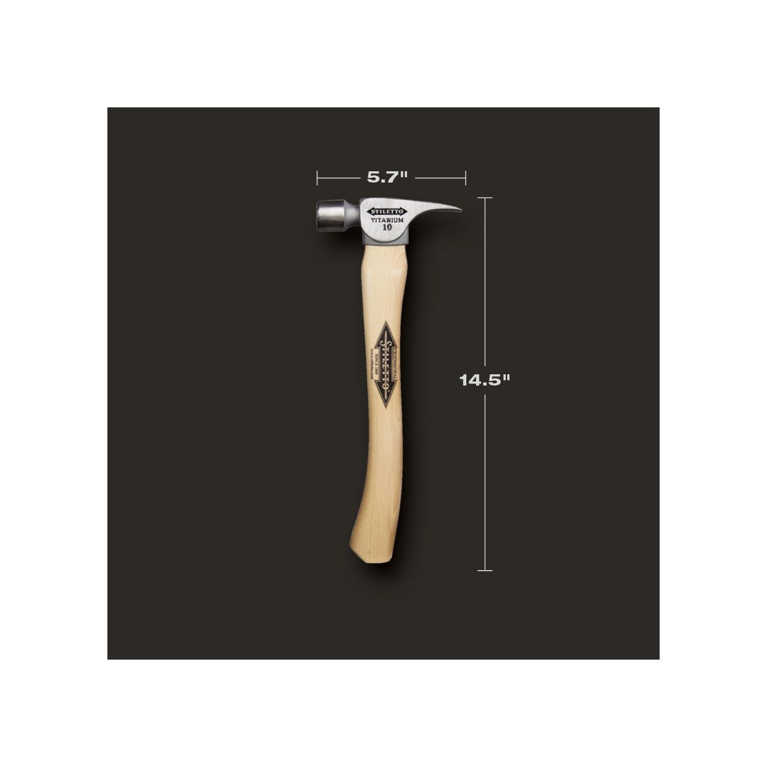 Stiletto FH10C 10oz Smooth/Curved Hickory Hammer