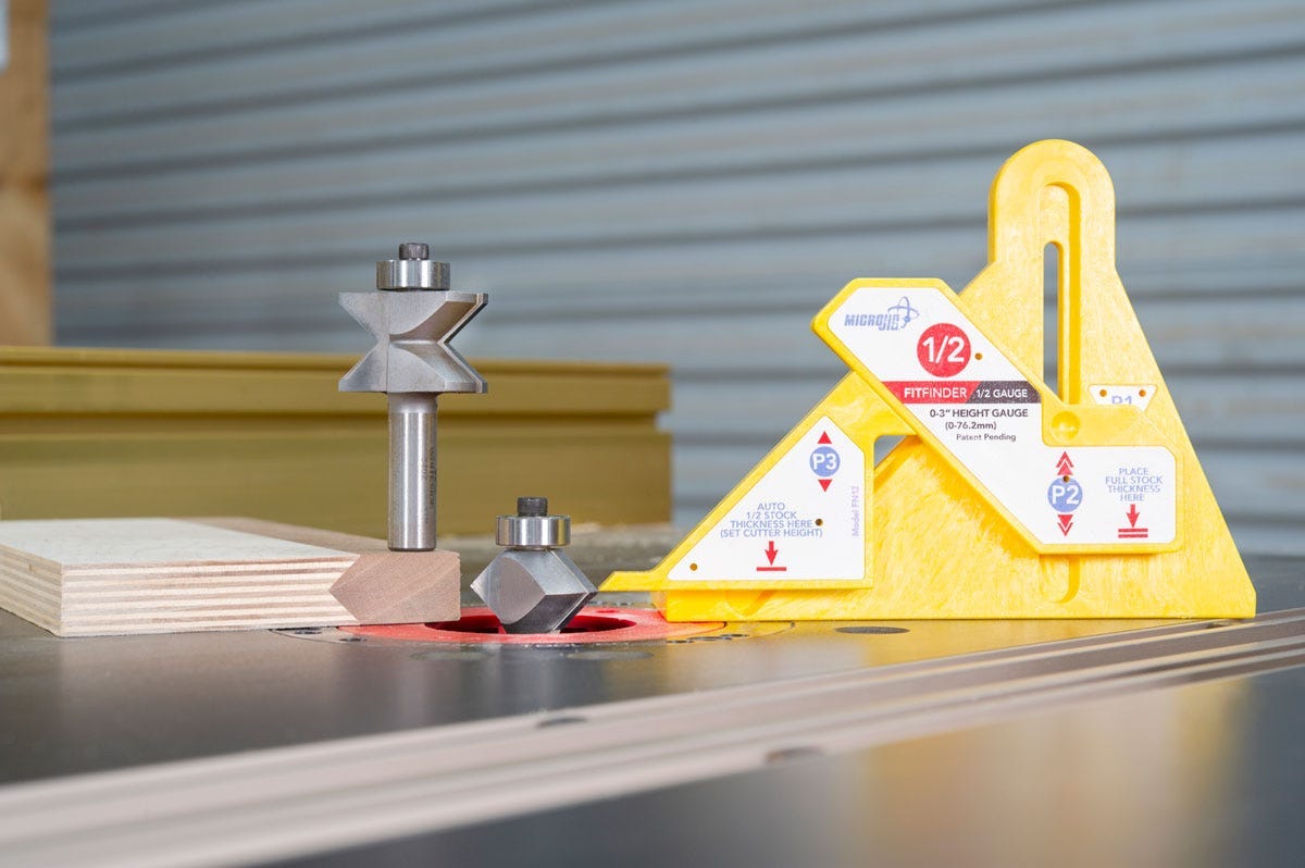 Micro Jig MATCHFIT Dado Stop Pro w/ FITFINDER 1/2 Gauge All-In-One Automatic Thickness Finder