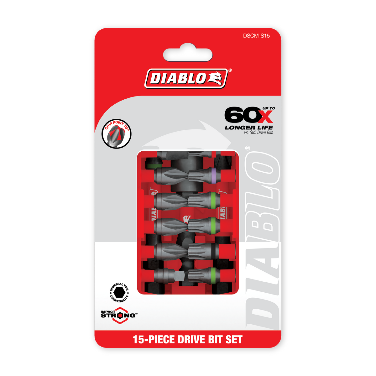 Diablo Mini Drive Bit Set (DSCM-S15) in retail packaging