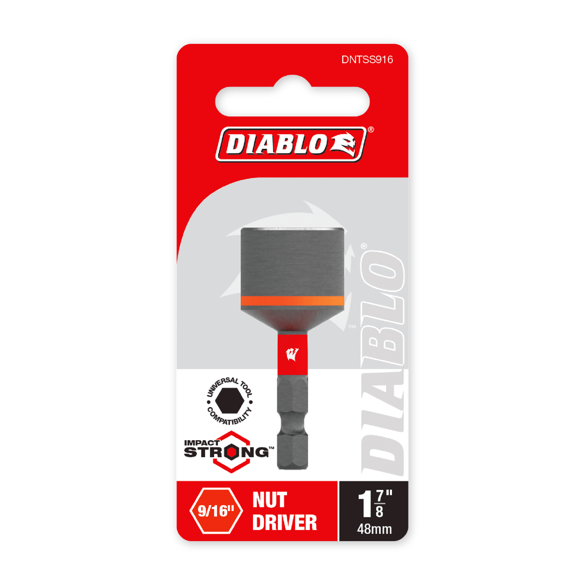 Diablo 9/16 in. x 1-7/8 in. Magnetic Nut Driver (DNTSS916) in retail packaging