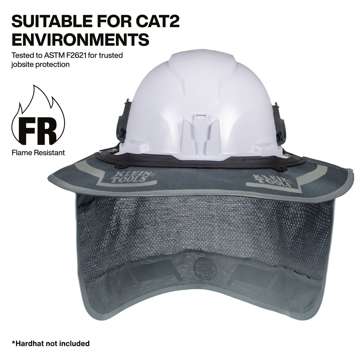 Klein FR03010 flame-resistant sombrero with removable neck shade