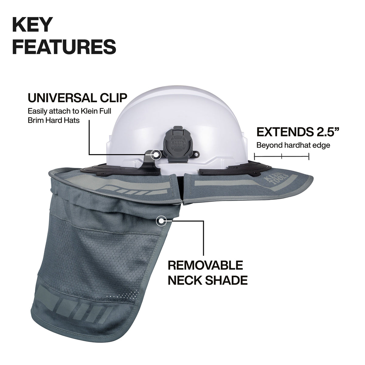 Klein FR03010 flame-resistant sombrero wide brim on a full brim hard hat