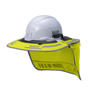 Klein Tools FR03010HIVIS flame-resistant full-brim hard hat sombrero in high-visibility yellow