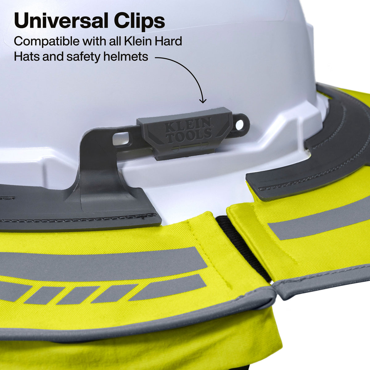 Klein Tools FR03010HIVIS removable flame-resistant neck shade for sun protection