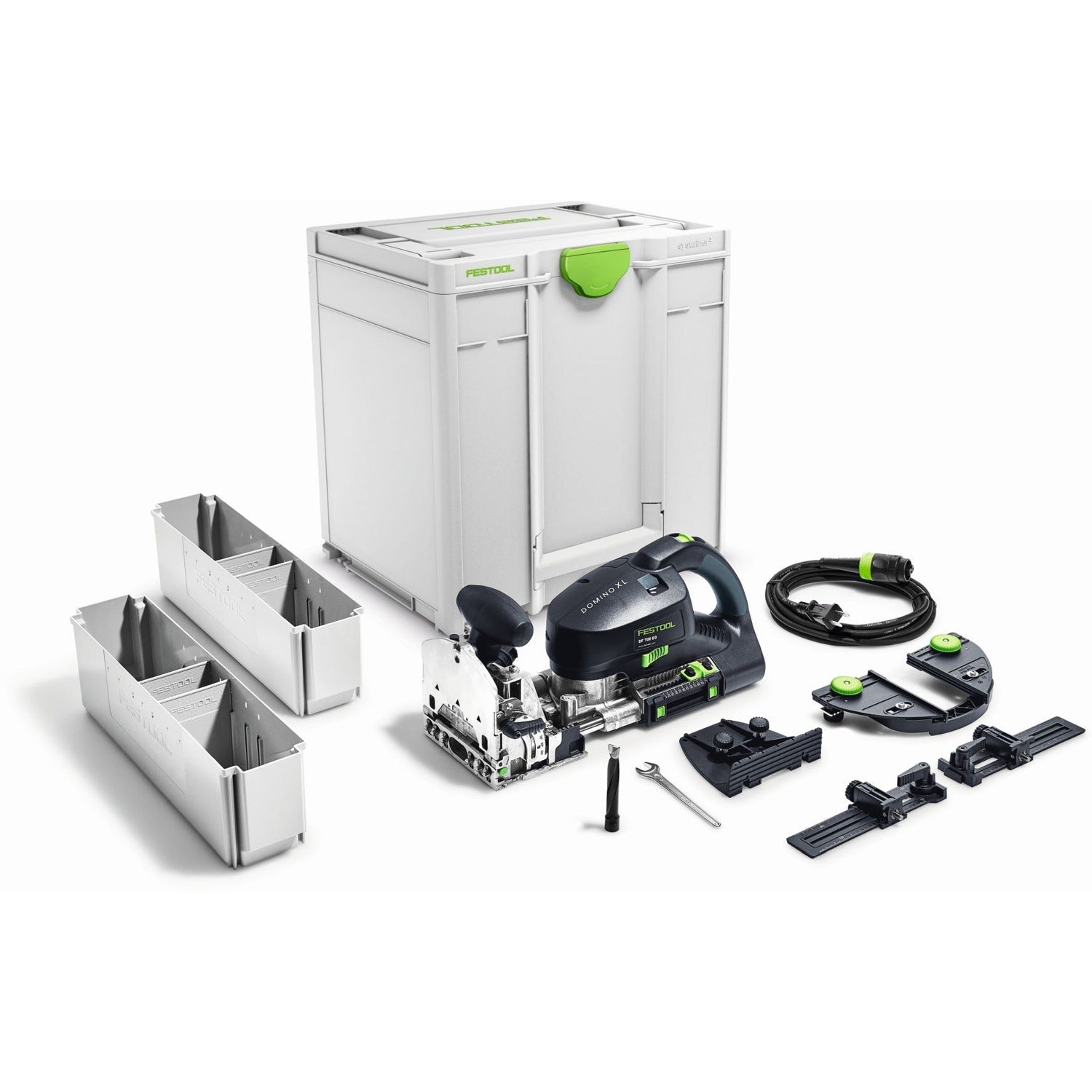 Festool Domino Joiner XL DF 700 EQ Set with Two Domino XL Assortment Systainer3 (8mm / 10mm and 12mm / 14mm) Containers