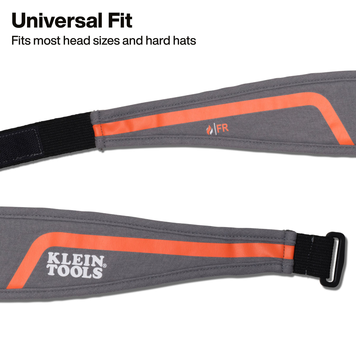 Klein Tools FRCLHB3 cooling head band worn on a hot jobsite