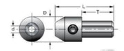 Freud 10mm x 3mm Drill Adaptor for Boring Machines (7130) dimension diagram