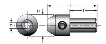 Freud 10mm x 3mm Drill Adaptor for Boring Machines (7130) dimension diagram