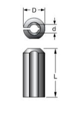 Freud 10mm x 4mm Drill Bushing for Boring Machines (7540) dimension diagram
