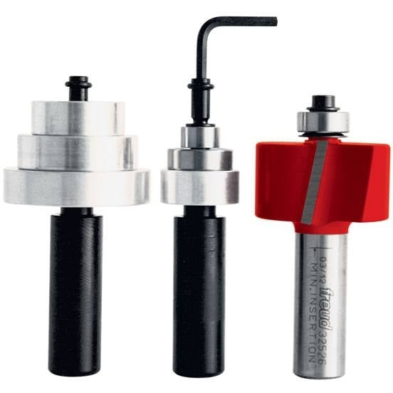 Freud 32-526 flush, 1/8",1/4",5/16",3/8",7/16",1/2-Inch Depth Rabbeting Router Bit with Bearings
