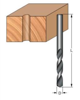 Freud 3 mm Dia. Solid Carbide Drill Bit (7630L) dimension diagram