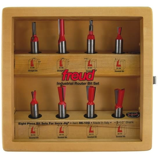 Freud 96-102 8 Piece Router Bit Sets for Incra Jig