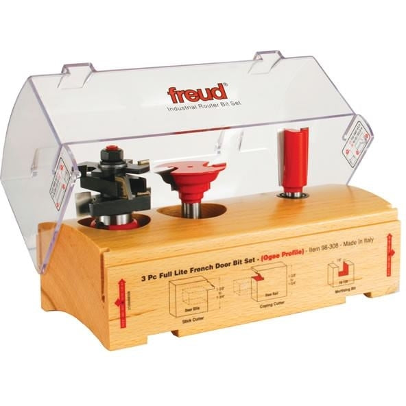 Freud 98-308 3 Piece French Door Router Bit Set