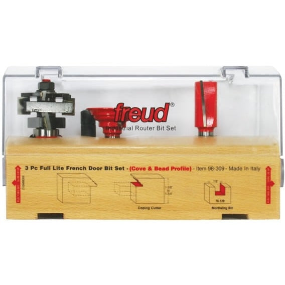 Freud 98-309 3 Piece French Door Router Bit Set