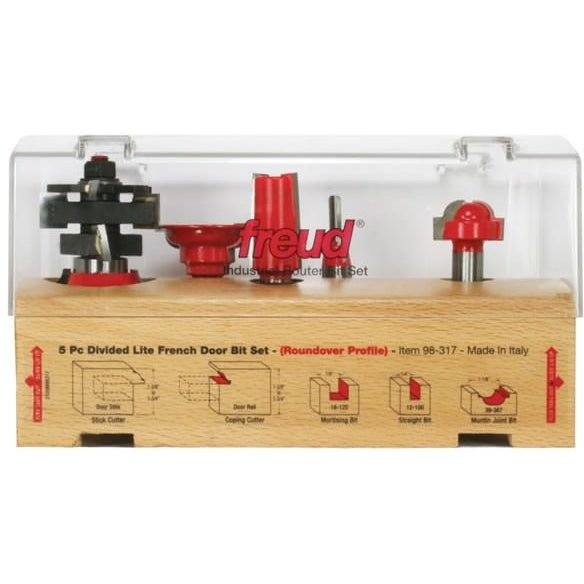 Freud 98-317 5 Piece French Door Router Bit Set