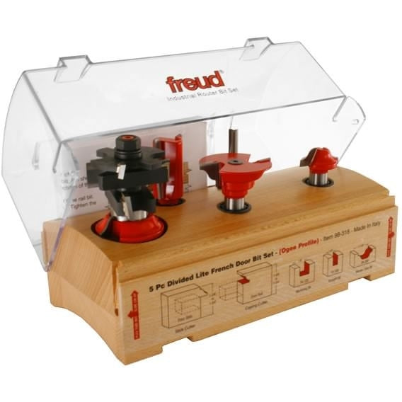 Freud 98-318 5 Piece French Door Router Bit Set